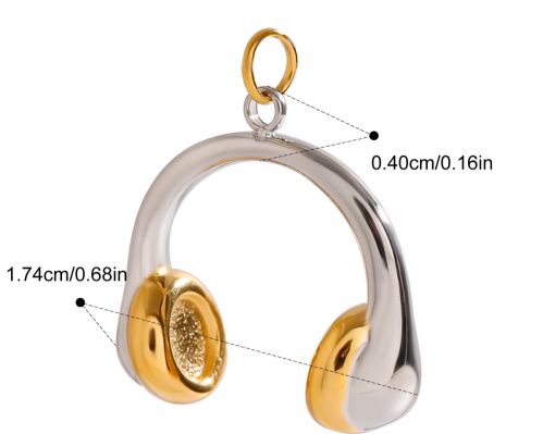 Dual Tone Head Phone Charm Only