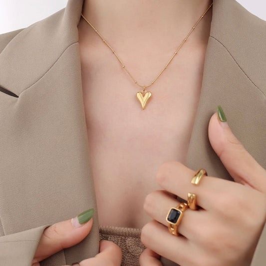 Heart Shaped Pendant Chain