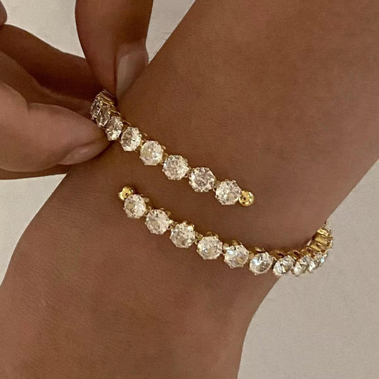 18K Gold Diamond Adjustable Bracelet