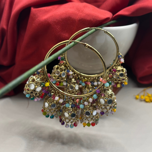 Big Hoop Jhumka Earrings