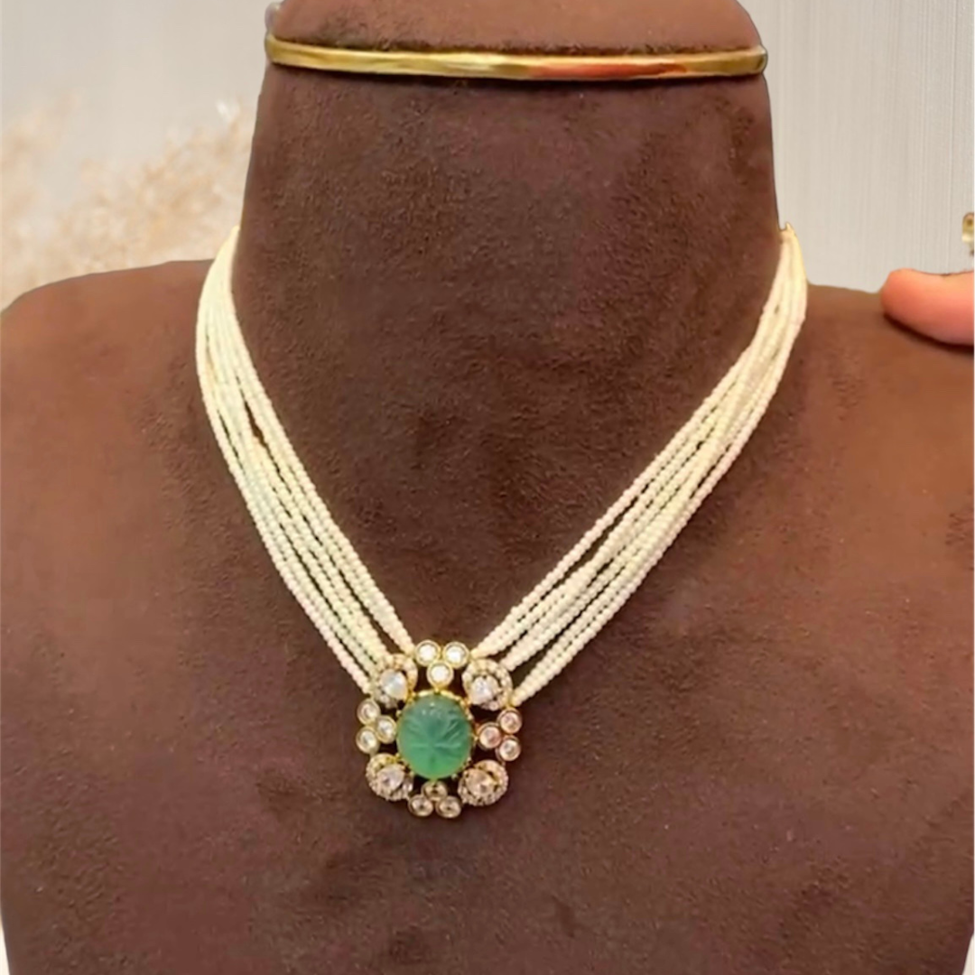 Chid Pearl Moissanite Necklace