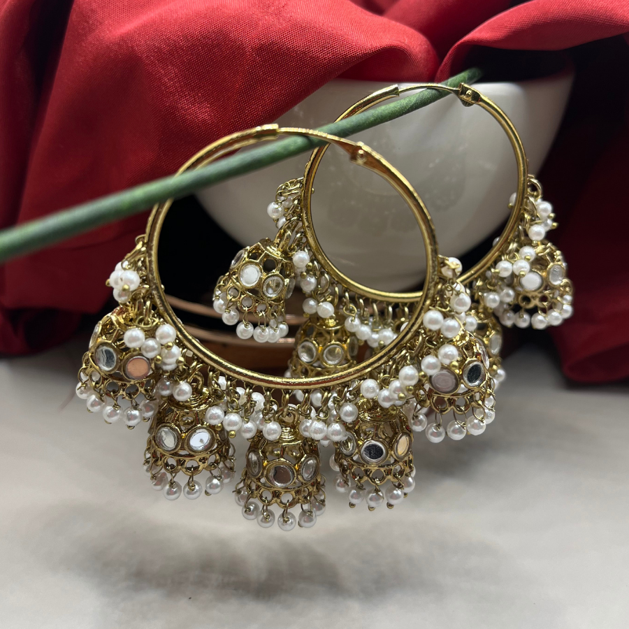 Big Hoop Jhumka Earrings