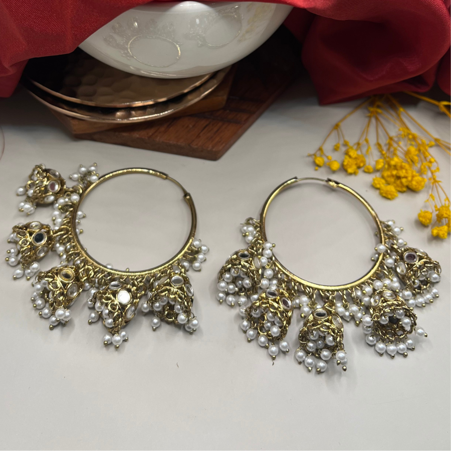Big Hoop Jhumka Earrings