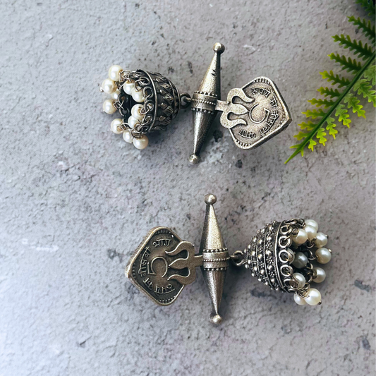 Vintage 5 Paisa Coin Earrings