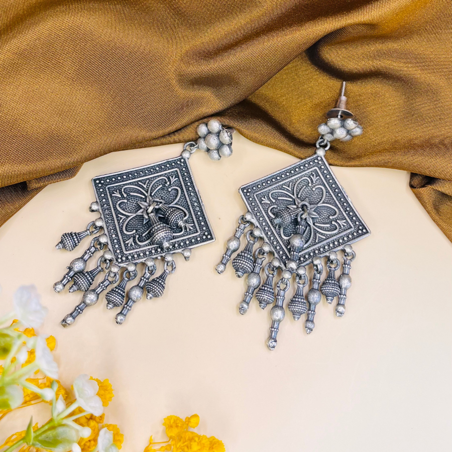 Vintage Silver Drop Earrings