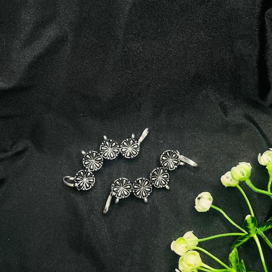 Oxidized Silver Earcuff earclips