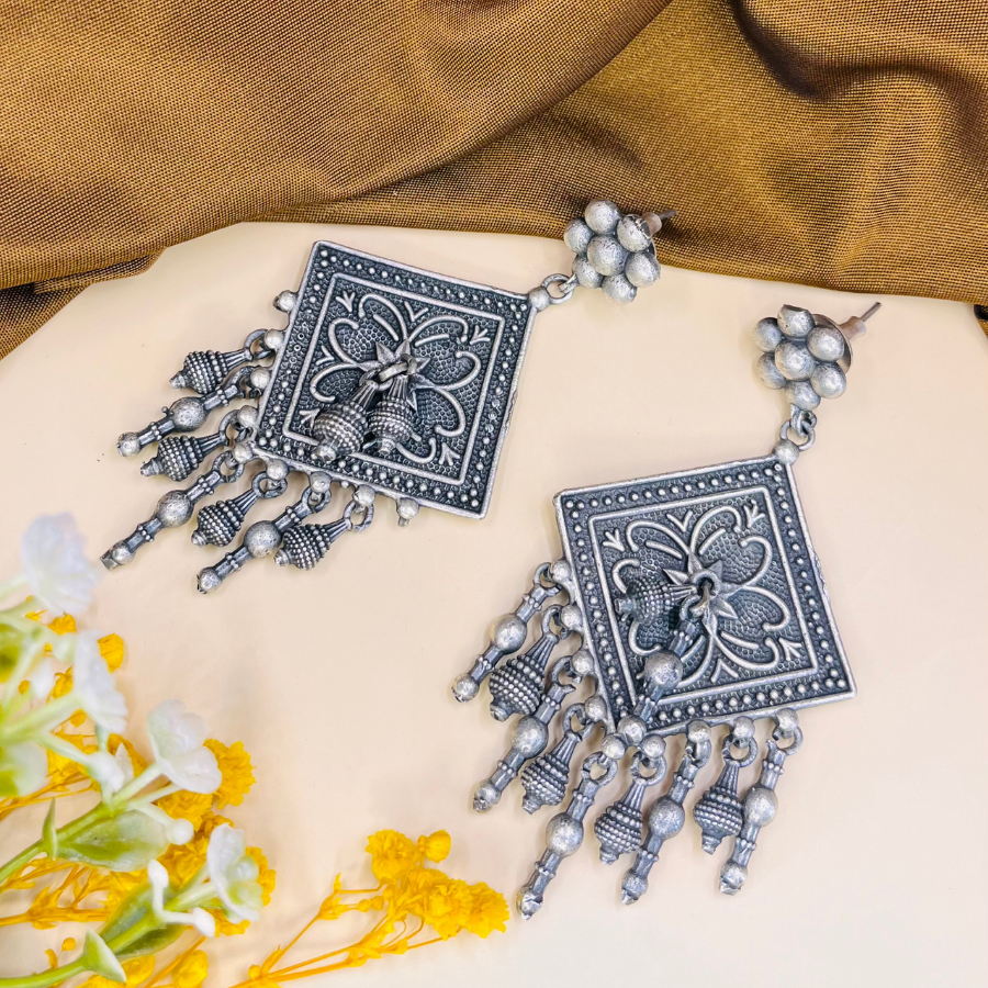Vintage Silver Drop Earrings