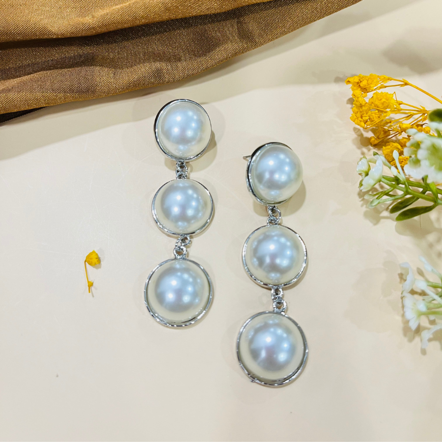 White Drop Earring