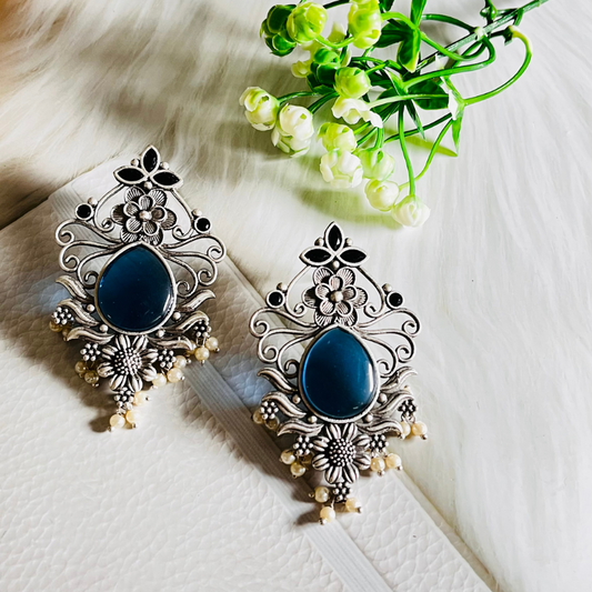 Butterfly Design Monalisa Stone Stud Earrings