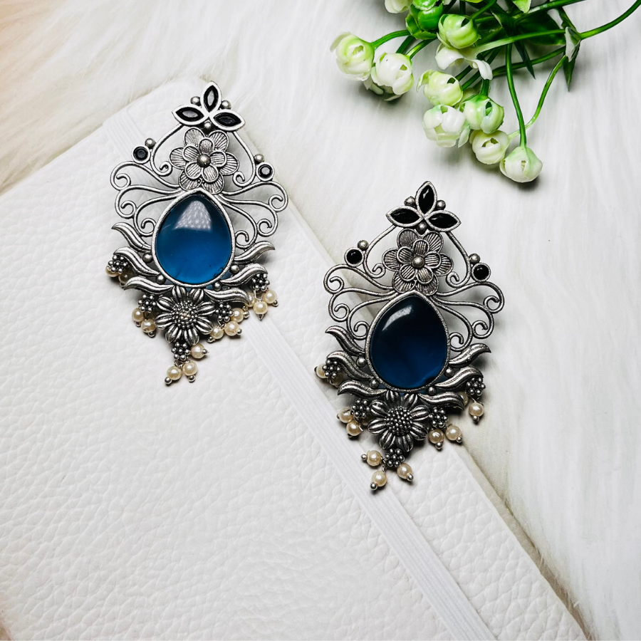 Butterfly Design Monalisa Stone Stud Earrings