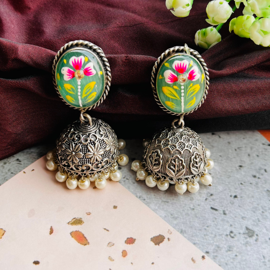 Trendy Meenakari Bling Jhumki