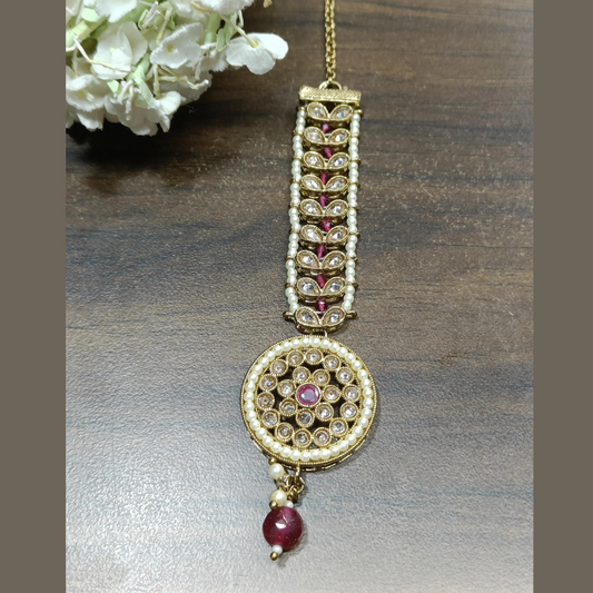 Polki Kundan Maang Tikka