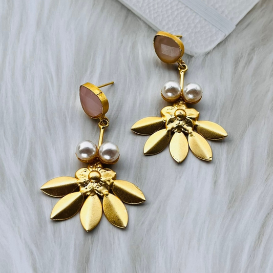 Pink Floret Monalisa Earring