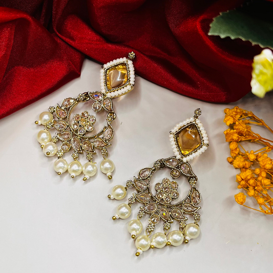 Kundan Polki Beaded Earring