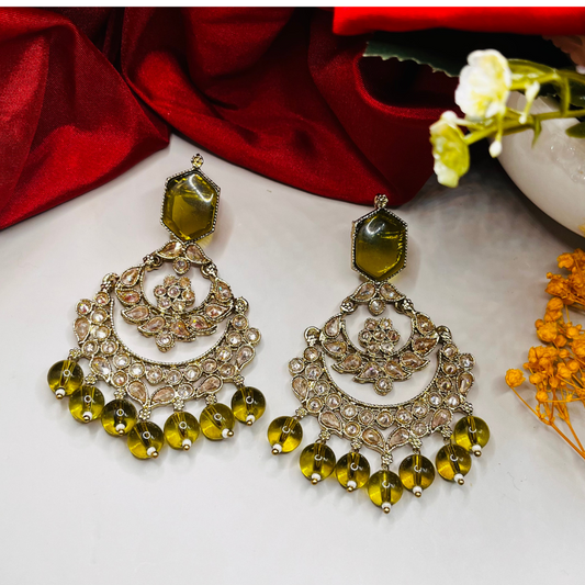Kundan Polki Beaded Earring