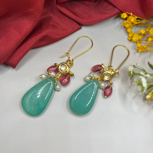 Natural Semi Precious Stone Earring