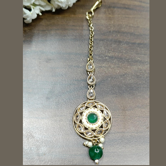 Polki Kundan Maang Tikka