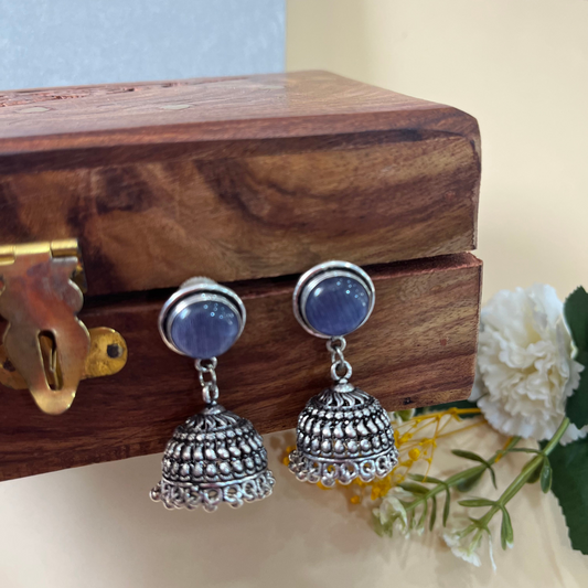Lavender Stone Jhumki Earring
