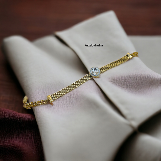 Cystal Stone Charm Bracelet