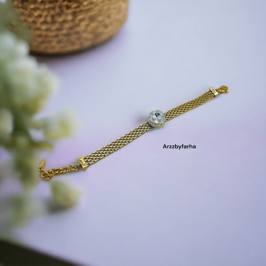 Cystal Stone Charm Bracelet