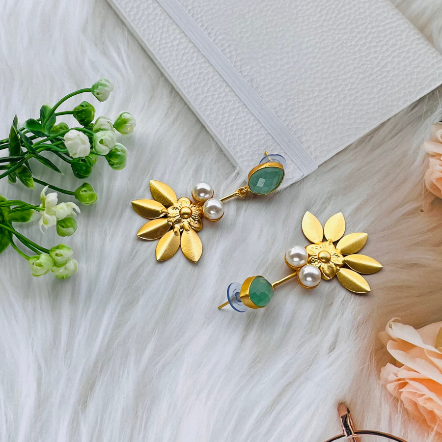 Mint Floret Monalisa Earring