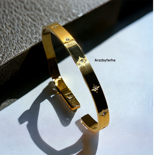 Gold Platted Crystal Cuff Bracelet