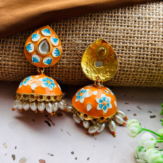 Elegant Floral Jhumkas Earrings