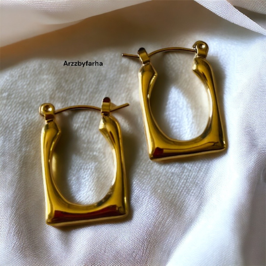 Luxe Rectangle Hoop Earrings