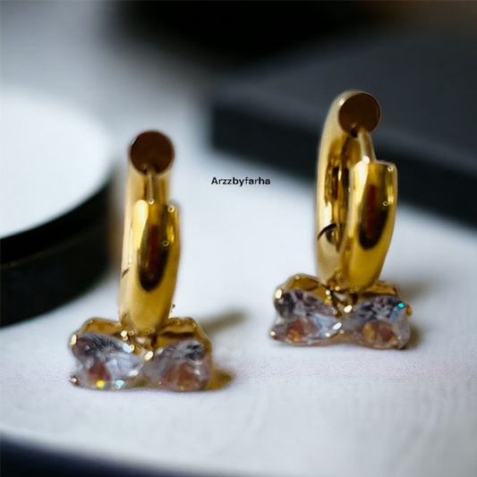 Luxe Gold Zirconia Earrings