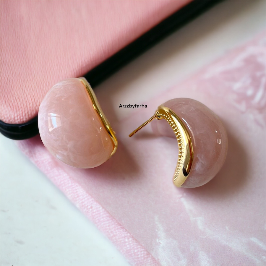 Luxe Crescent Stud Earrings
