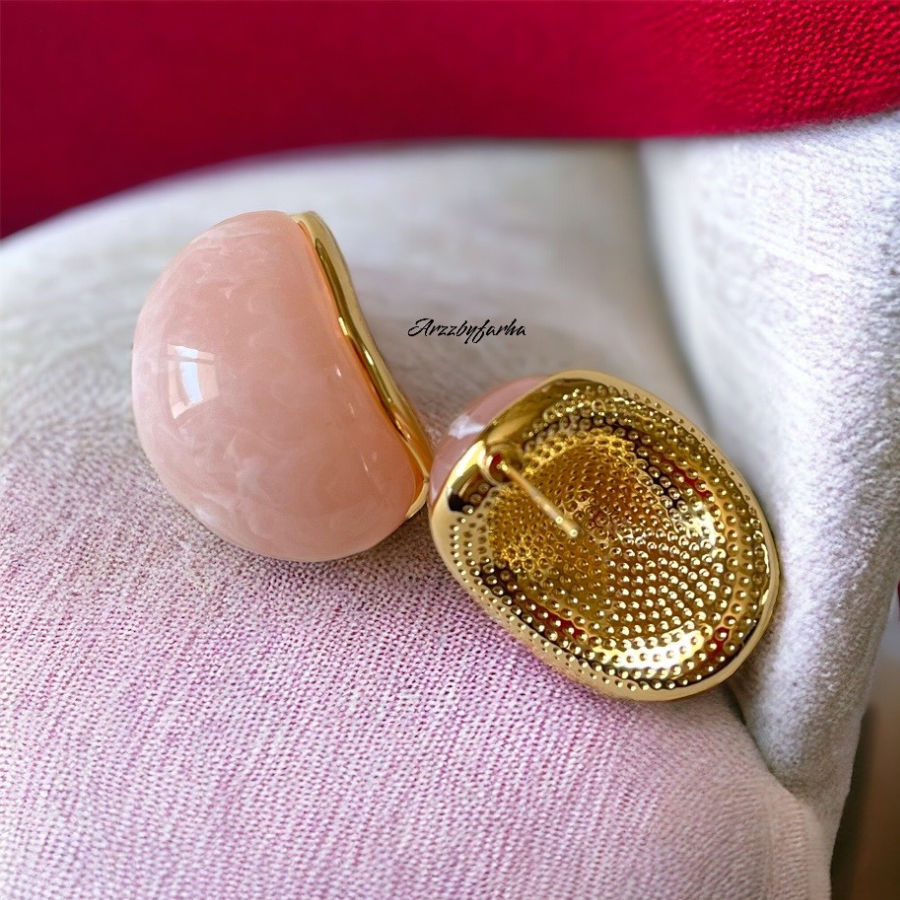 Luxe Crescent Stud Earrings