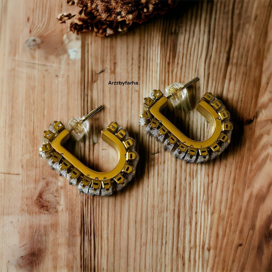 Luxe Crystal Zirconia Hoop Earrings