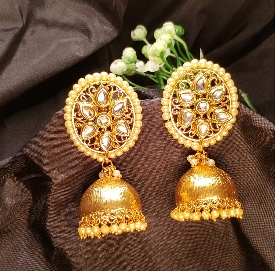 Classic Golden Jhumka Earrings