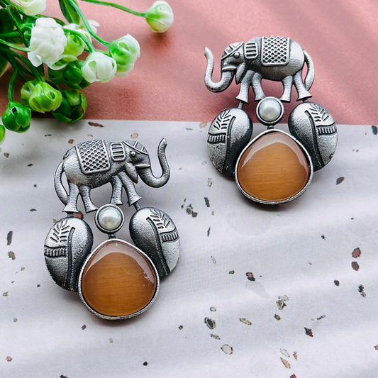 Elephant Peach Studs