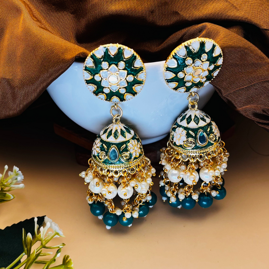 Beautiful Mirror Jhumka Earrings