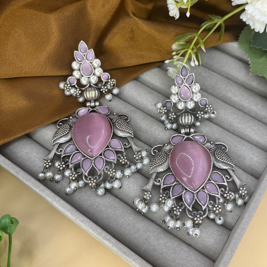 Premium Quality Silver Brass Earrings