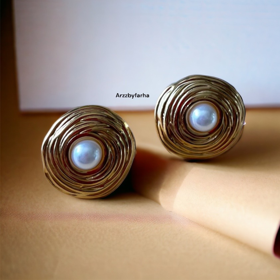 Gold PVD Plated Stud Earrings