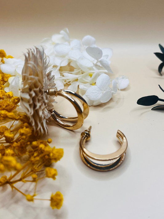 Rosegold hoop eaarings for office wear