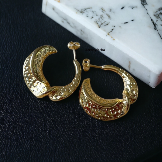 Gold PVD Plated Hoop Earrings