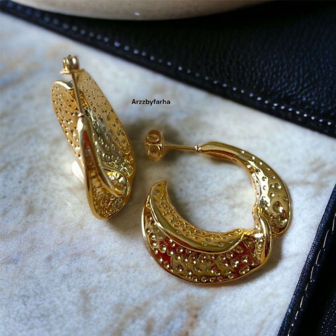 Gold PVD Plated Hoop Earrings