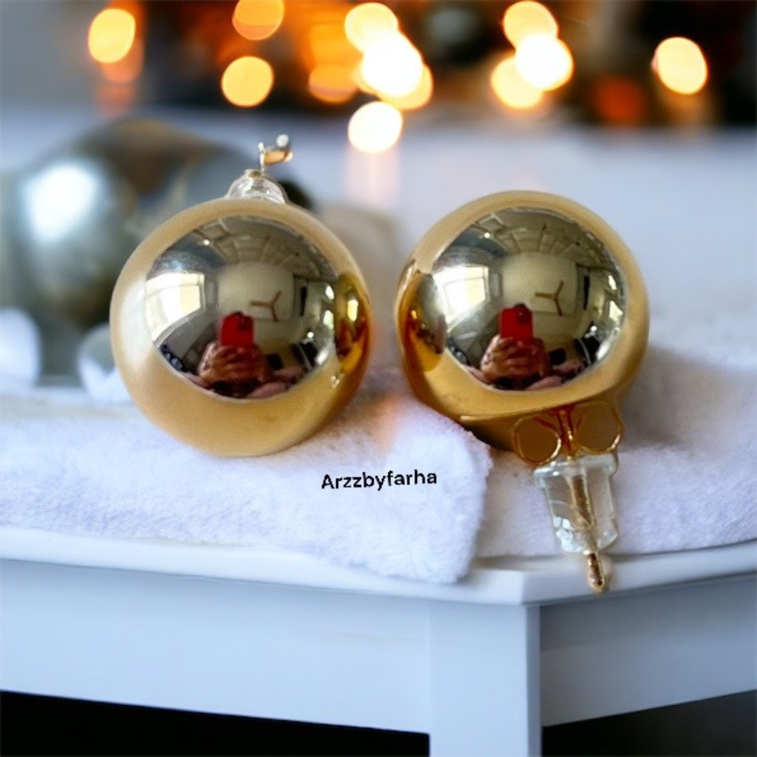 Golden Bomb Stud Earrings