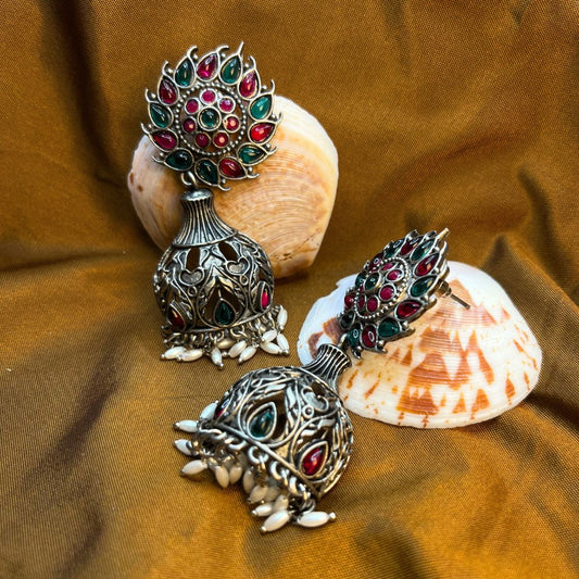 Rani & Green Oxidised Earrings