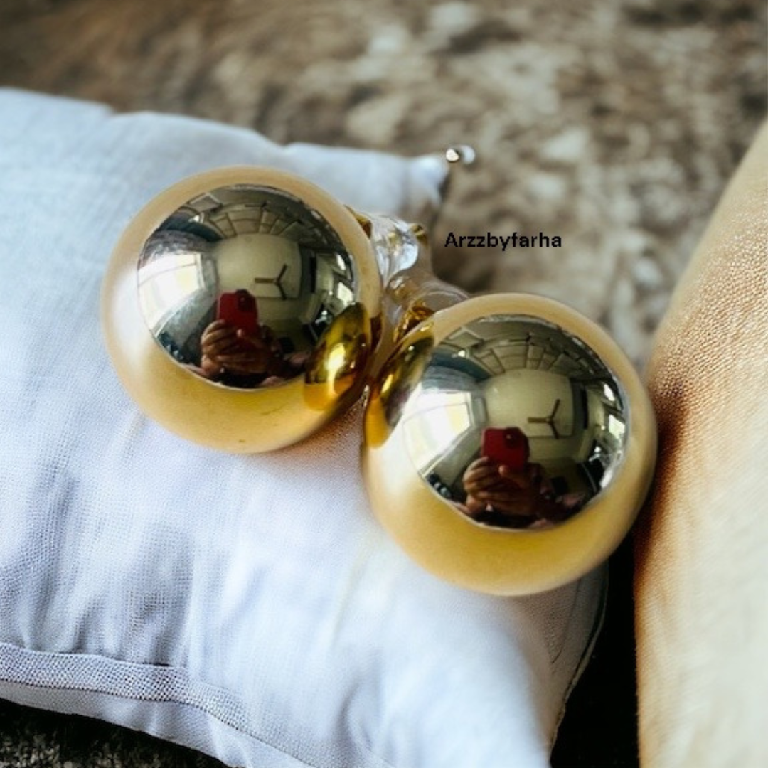 Golden Bomb Stud Earrings