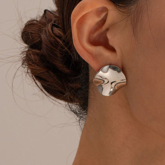 Comtemporary Silver Studs Earrings