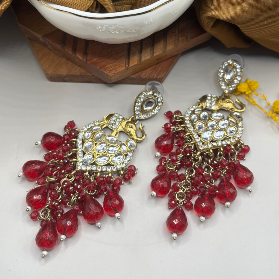 Gold-Toned Contemporary Earrings