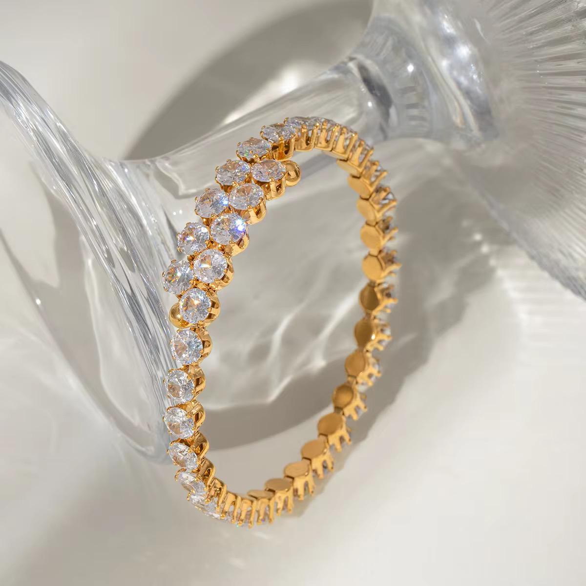 18K Gold Diamond Adjustable Bracelet