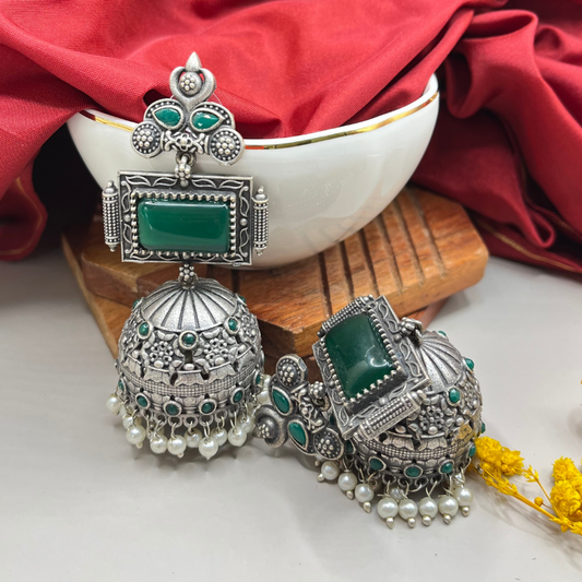Alia Bhatt Inspired Silver Jhumka