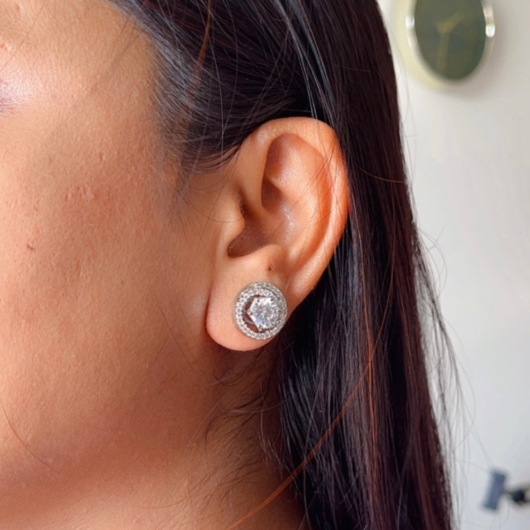 2 in 1 Diamond Studs Earrings