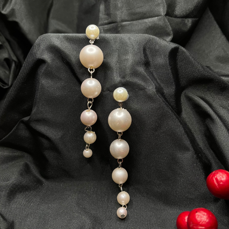 Silver Pearl Dangler Earrings