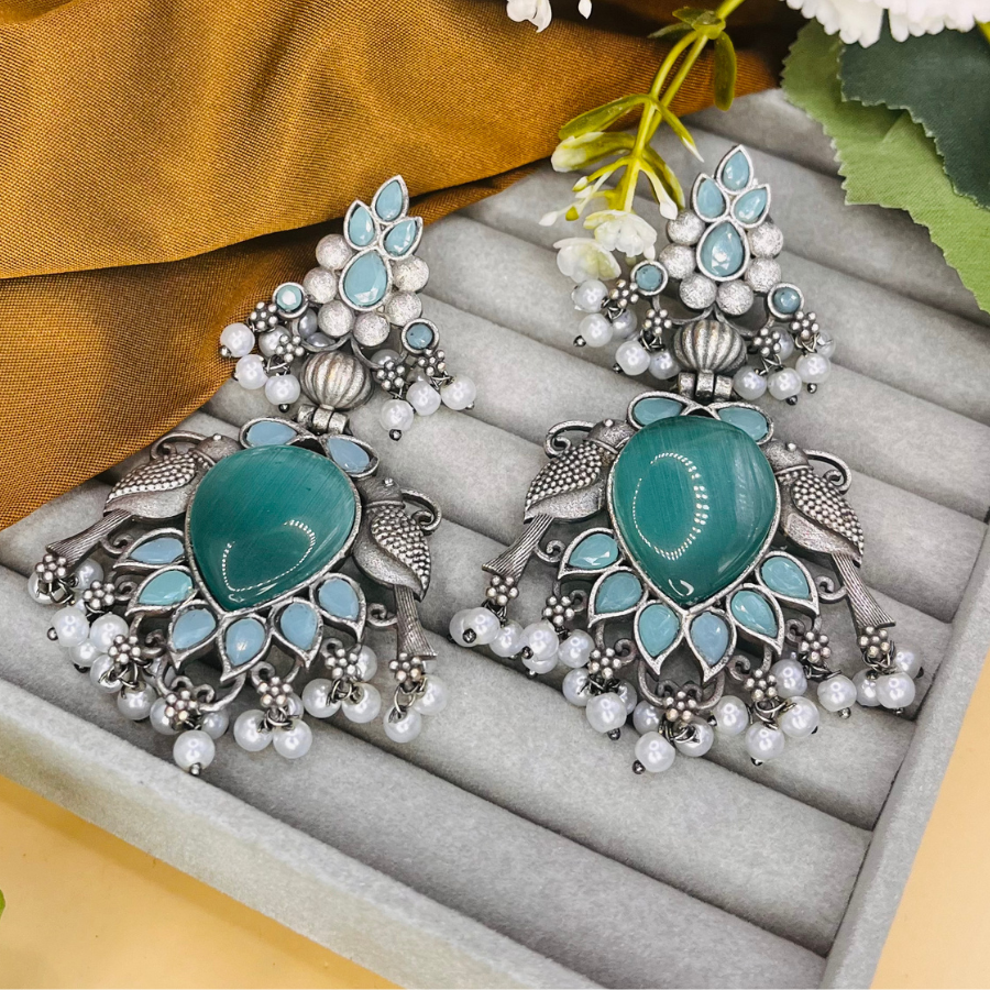 Premium Quality Silver Brass Earrings